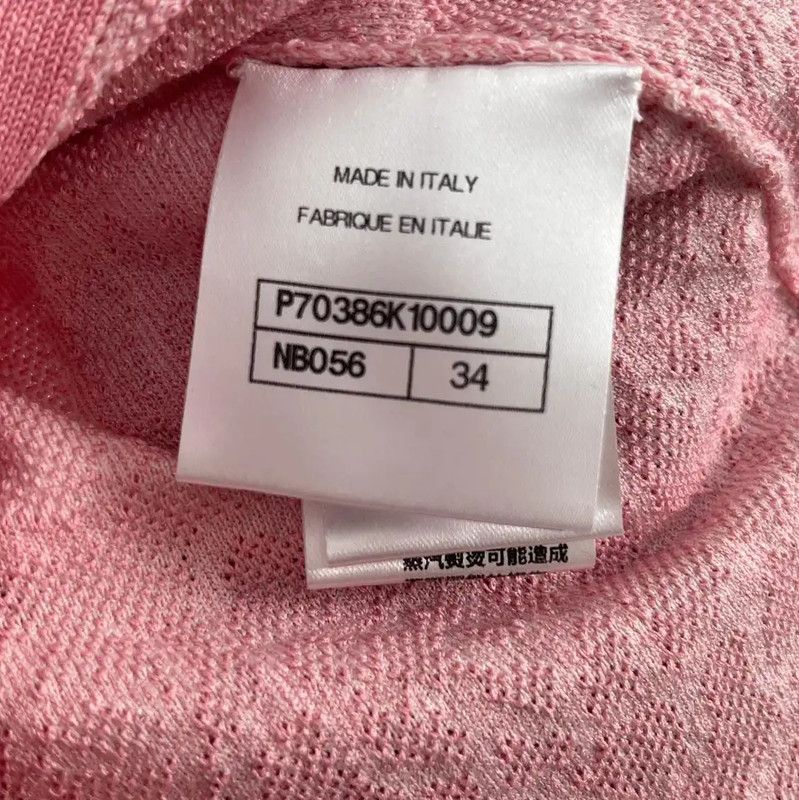 Chanel Chanel Pink Cotton Women's Skirt 0089 Size 23" - 4 Thumbnail