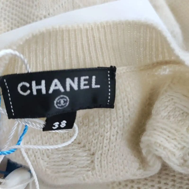 Chanel Chanel Knit Cream Cashmere Dress for Women 0089 Size M / US 6-8 / IT 42-44 - 3 Thumbnail