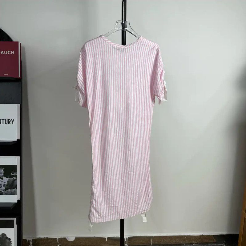 Chanel Chanel Pink Striped Cotton Women's Dress 0089 Size XS / US 0-2 / IT 36-38 - 2 Thumbnail