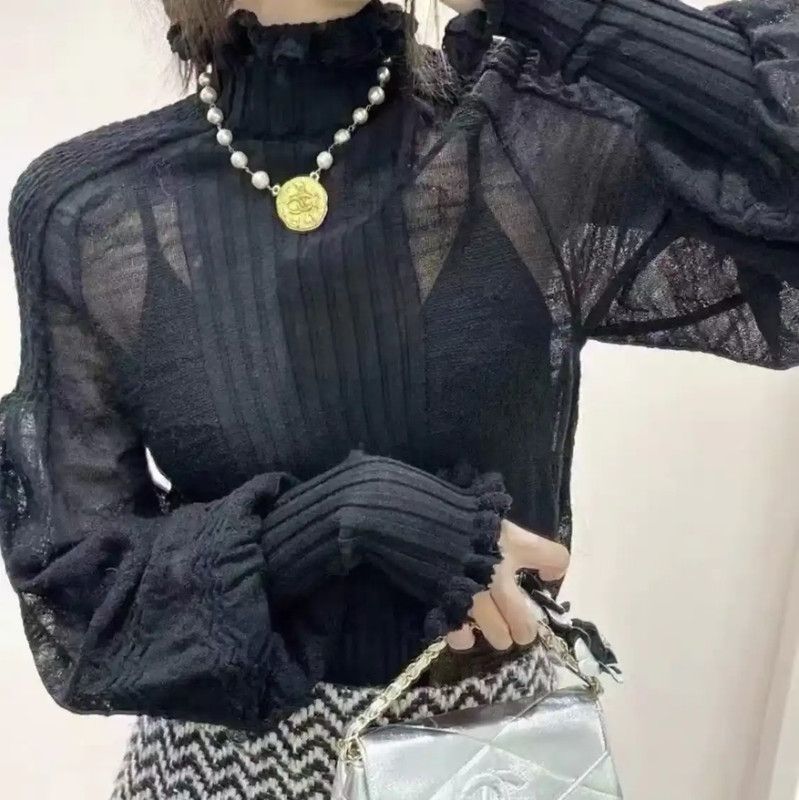 Chanel Chanel Black Wool Pullover Sweater XS 0089 Size XS / US 0-2 / IT 36-38 - 9 Thumbnail