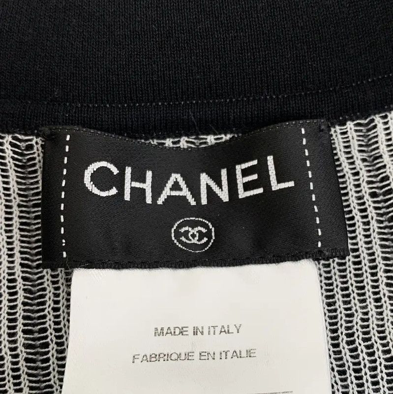 Chanel Chanel Black Cotton Dress with White Accents 0089 Size S / US 4 / IT 40 - 5 Thumbnail