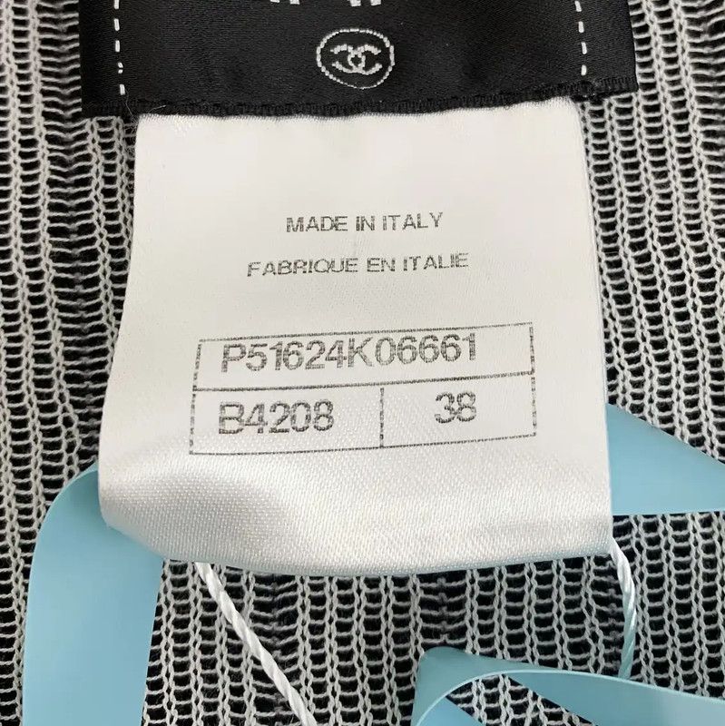 Chanel Chanel Black Cotton Dress with White Accents 0089 Size S / US 4 / IT 40 - 6 Thumbnail