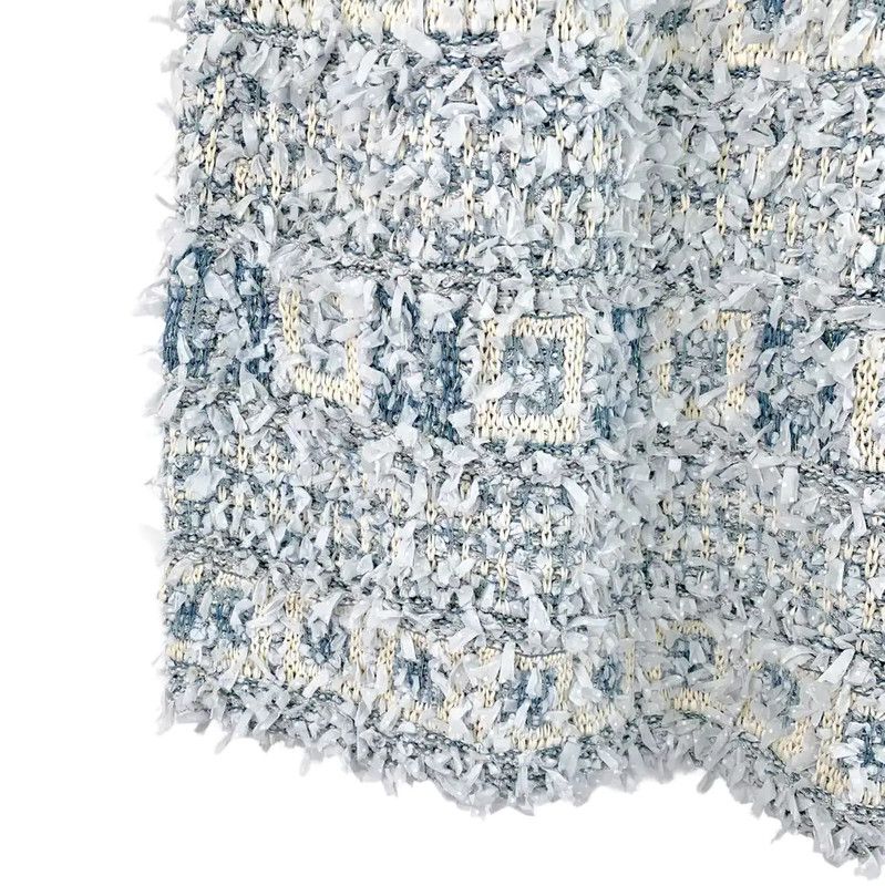 Chanel Chanel Light Blue Wool Blend Skirt 0089 Size 23" - 4 Thumbnail