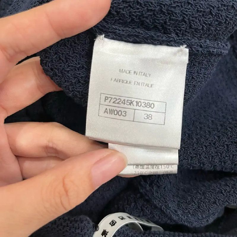 Chanel Chanel Blue Cotton Casual Pants for Women 0089 Size 23" - 6 Thumbnail