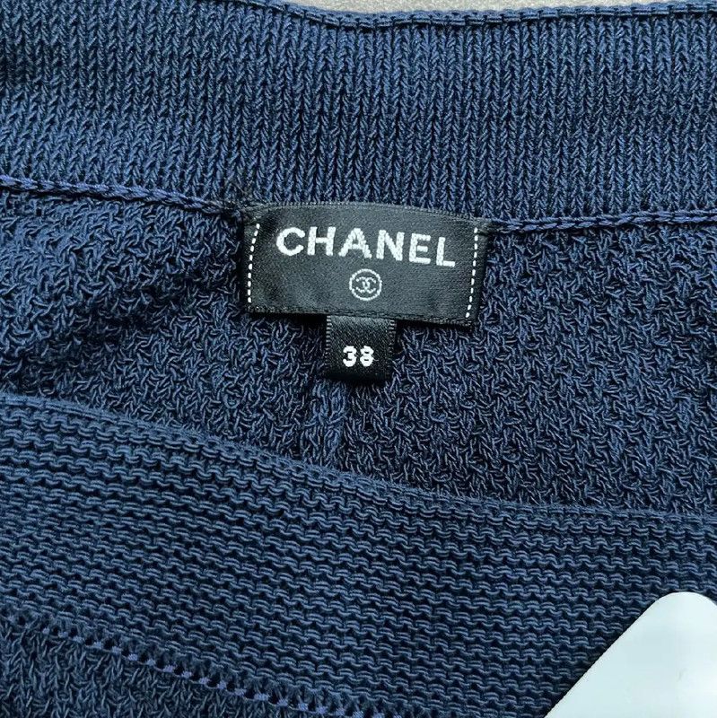 Chanel Chanel Blue Cotton Casual Pants for Women 0089 Size 23" - 7 Thumbnail