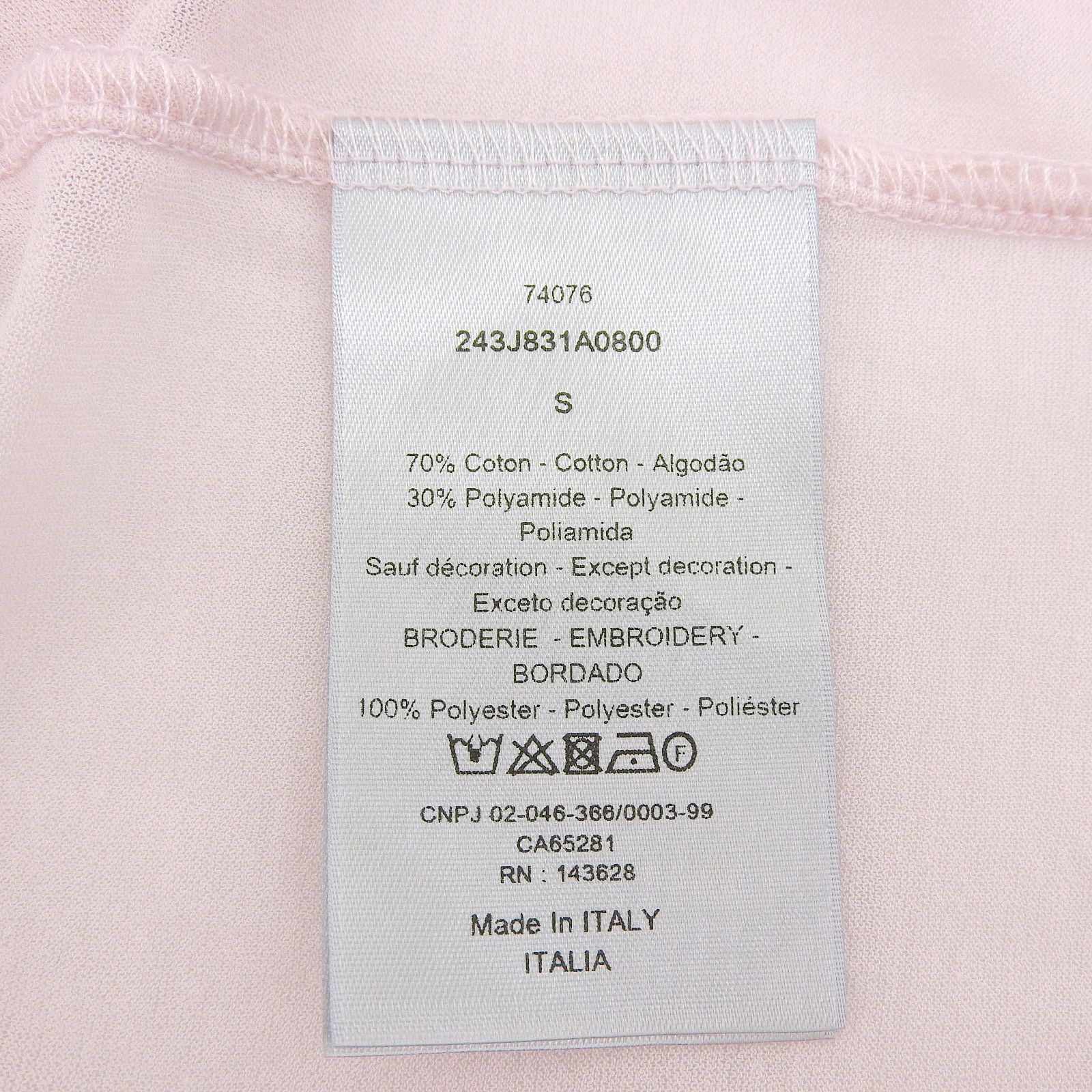 Dior Dior Dior Long Sleeve Cotton Polo Shirt Cotton Tops 243J831A0800 DUTY FREE for USA Size ONE SIZE - 6 Thumbnail