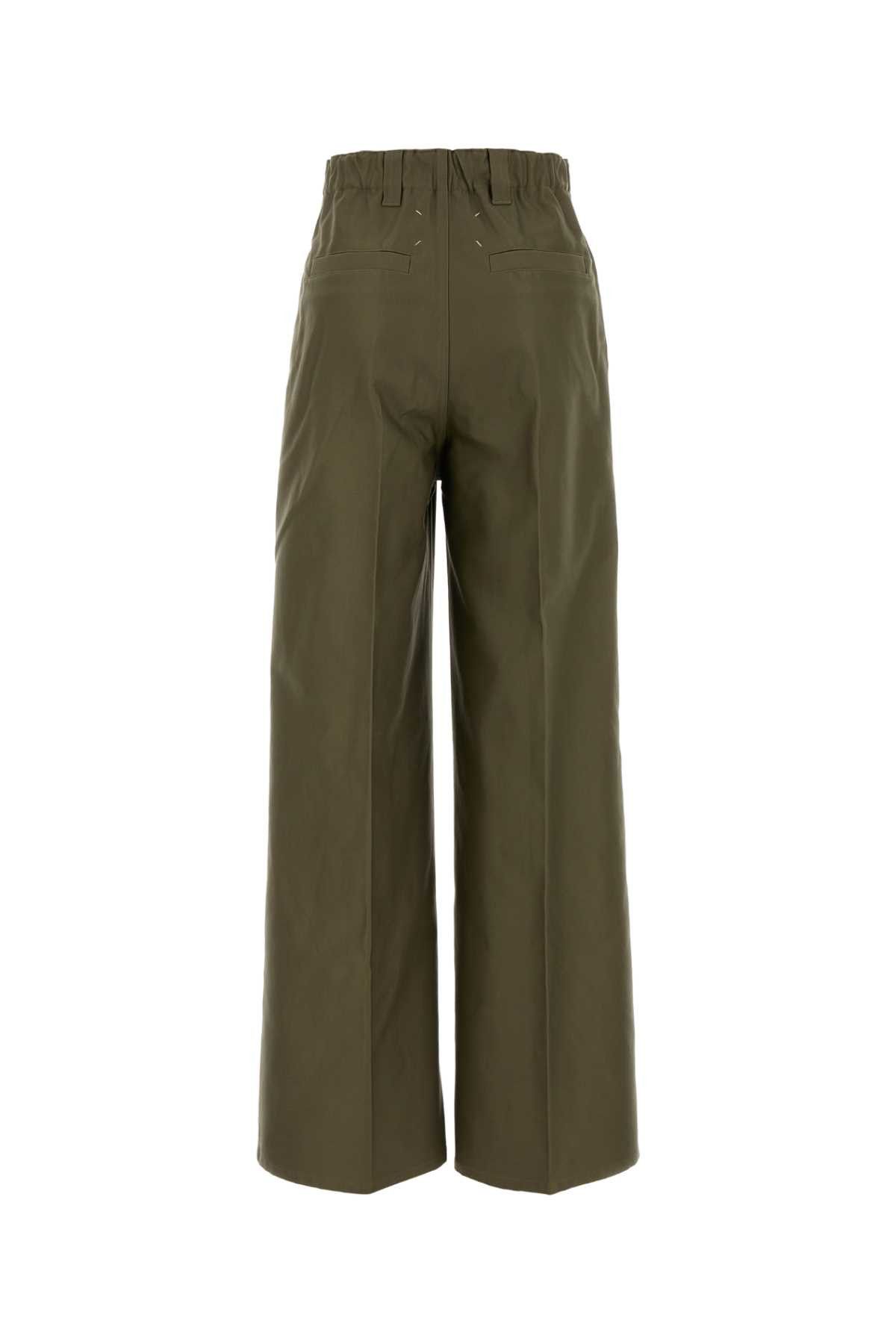 Maison Margiela Army Green Cotton Wide-Leg Pant Size 28" / US 6 / IT 42 - 2 Thumbnail
