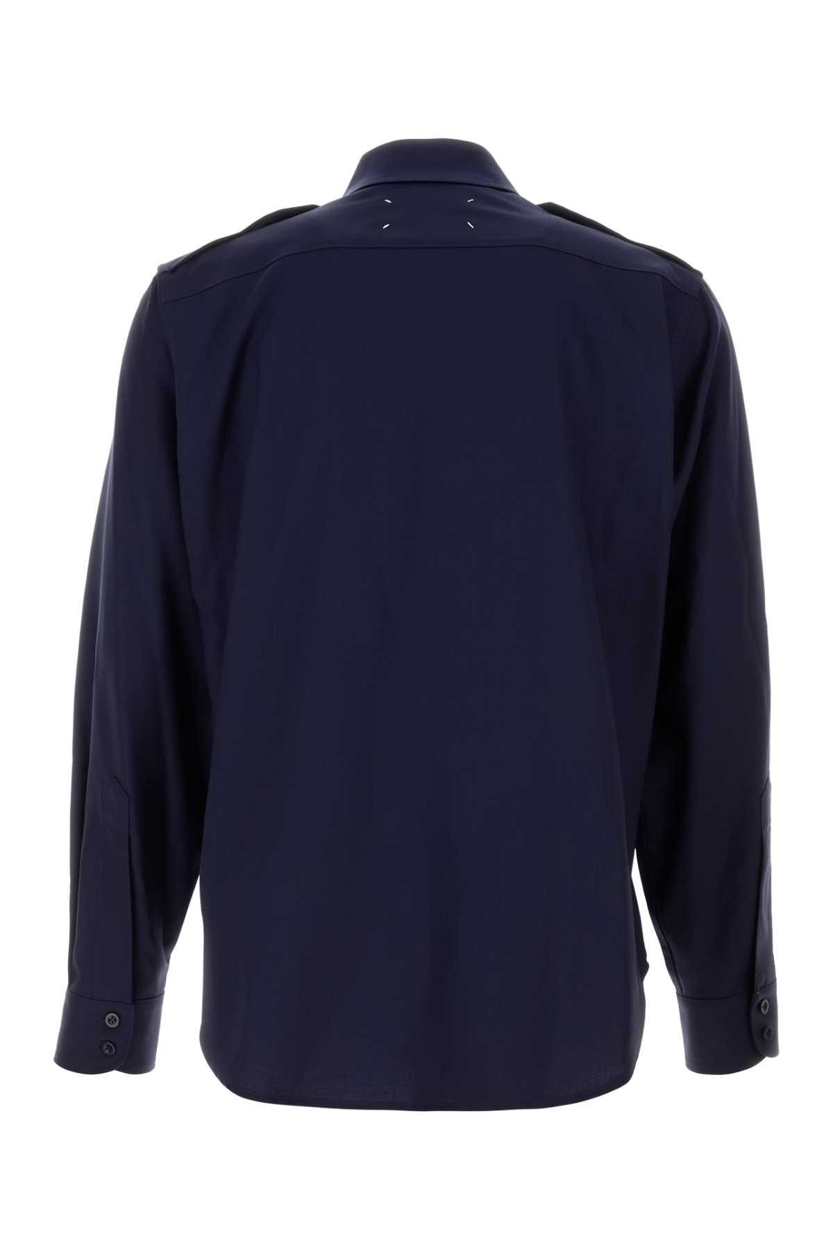 Maison Margiela Navy Blue Wool Shirt Size US S / EU 44-46 / 1 - 2 Thumbnail