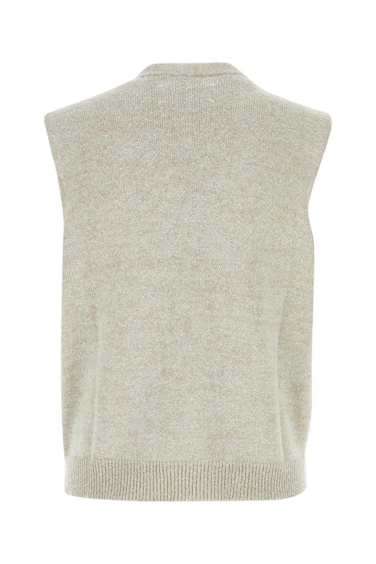 Maison Margiela Melange Grey Cotton Blend Vest Size US L / EU 52-54 / 3 - 2 Thumbnail