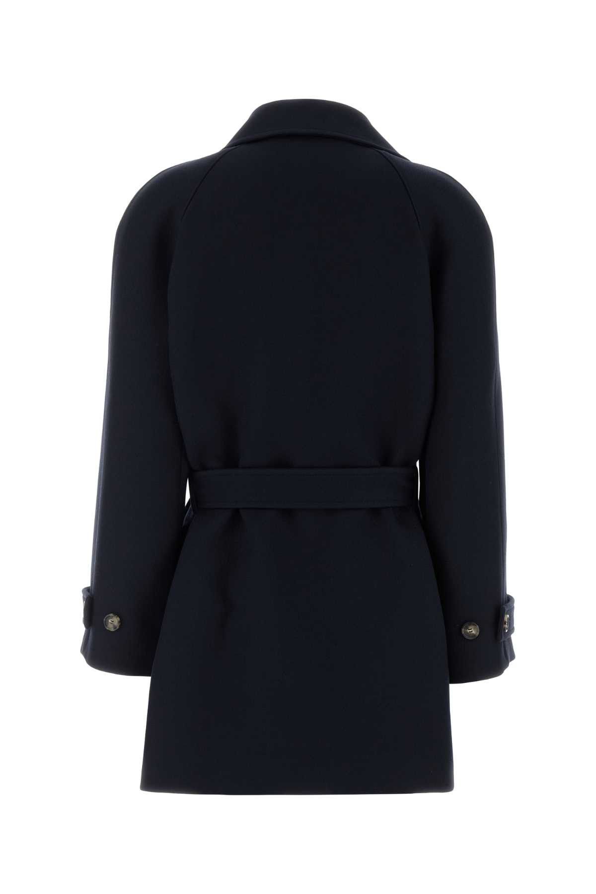 Loewe Navy Blue Wool Blend Coat Size M / US 6-8 / IT 42-44 - 2 Thumbnail