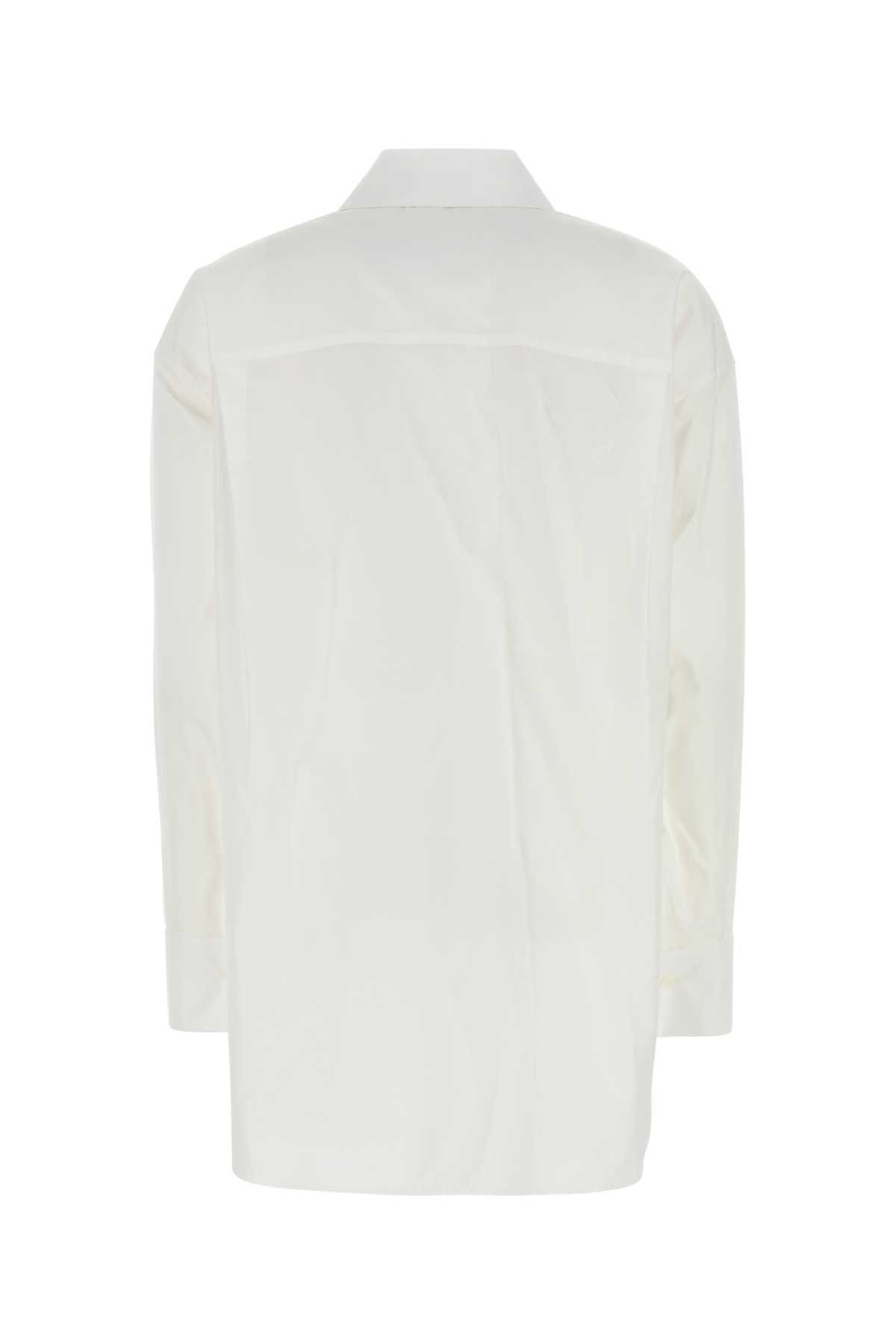 Loewe White Poplin Shirt Size M / US 6-8 / IT 42-44 - 2 Thumbnail