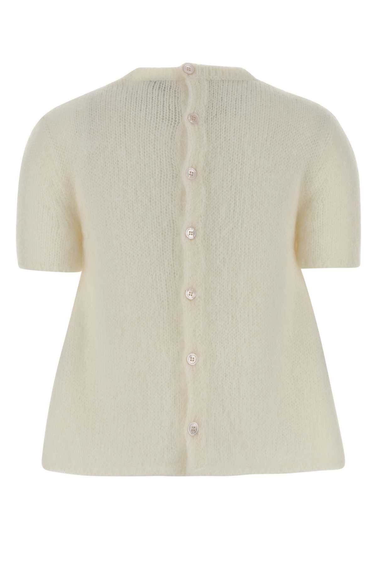 Loewe Ivory Stretch Mohair Blend Sweater Size S / US 4 / IT 40 - 2 Thumbnail