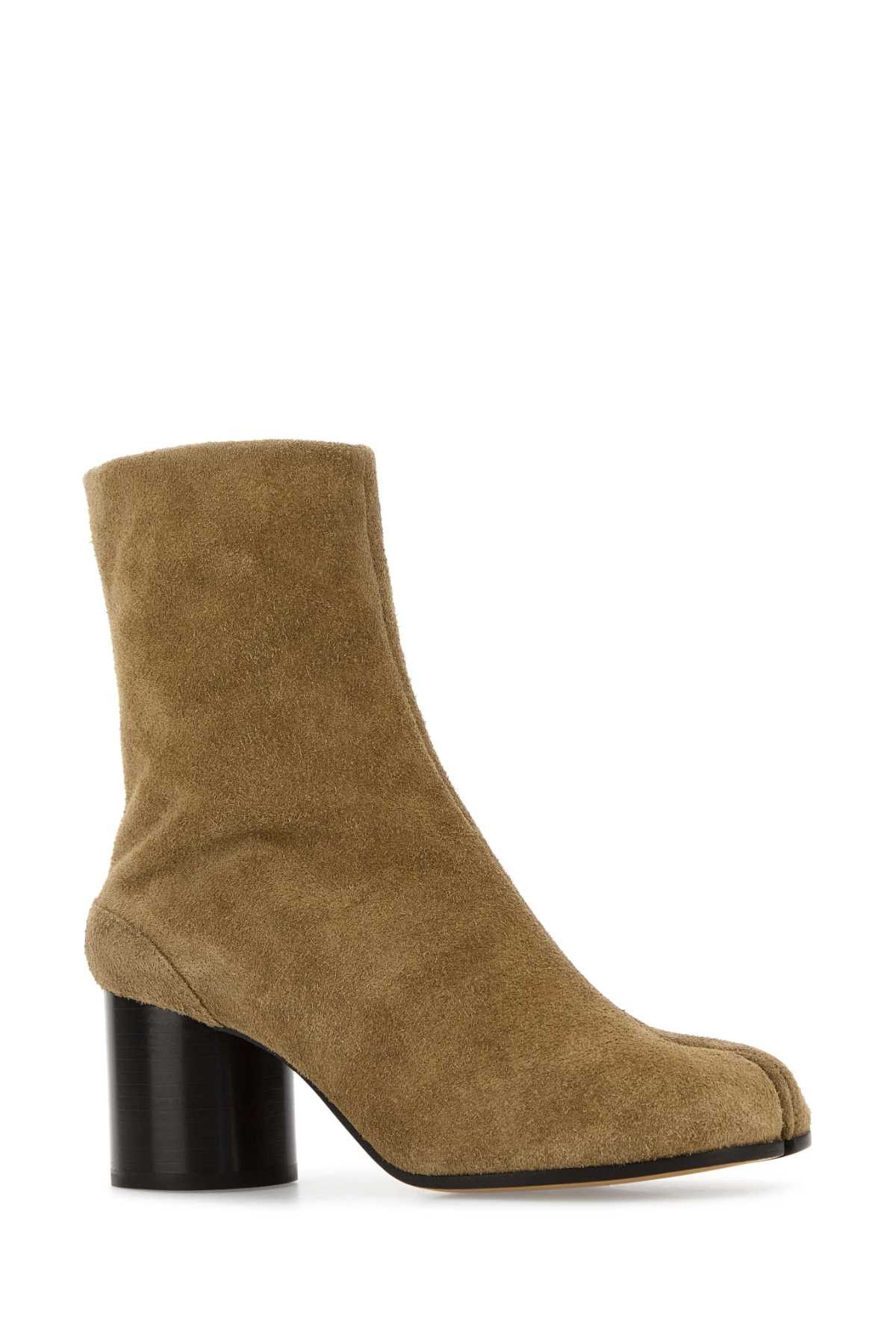 Maison Margiela Beige Suede Tabi Ankle Boots Size US 11 / IT 41 - 2 Thumbnail