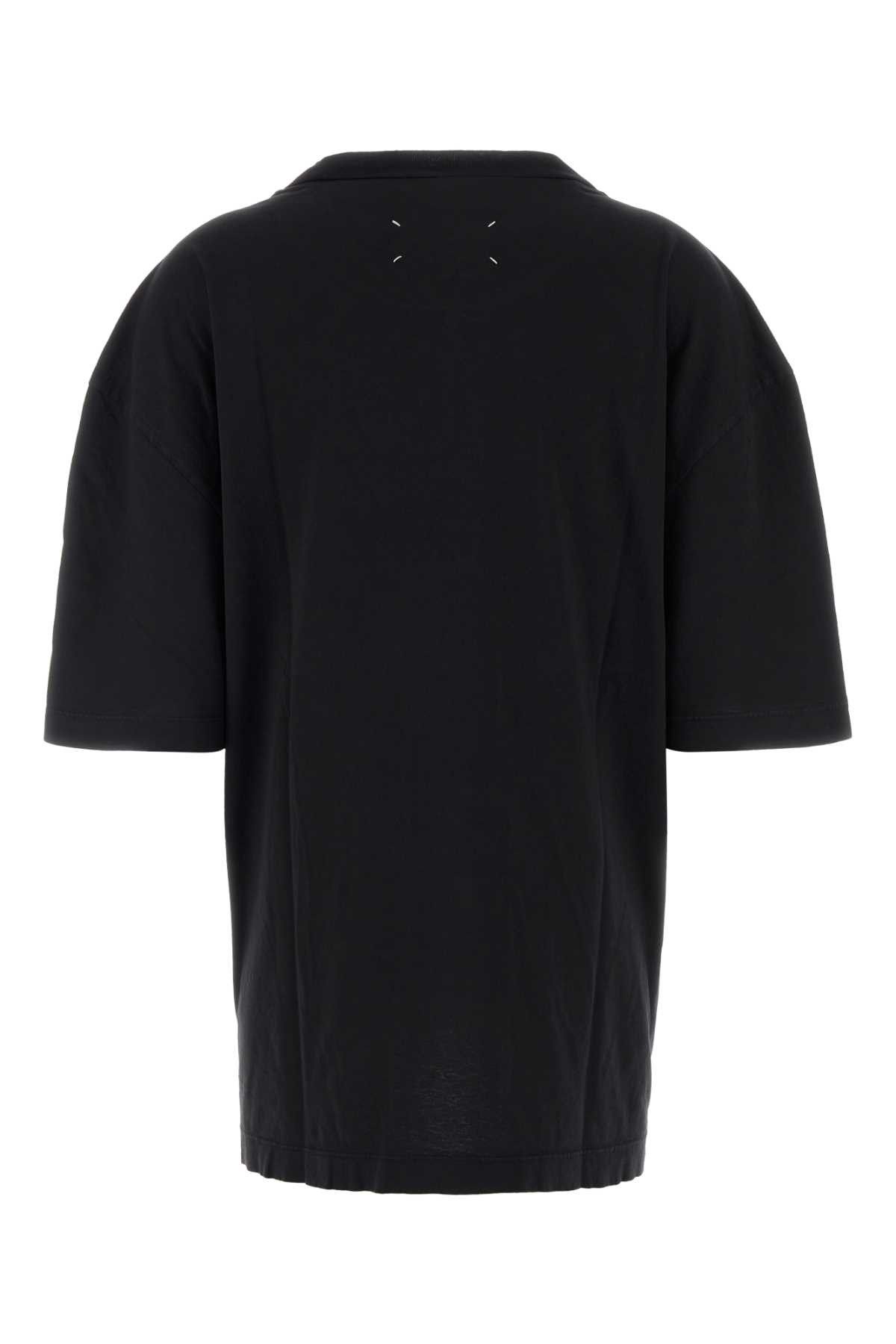Maison Margiela Black Cotton Oversize T-Shirt Size XL / US 12-14 / IT 48-50 - 2 Thumbnail