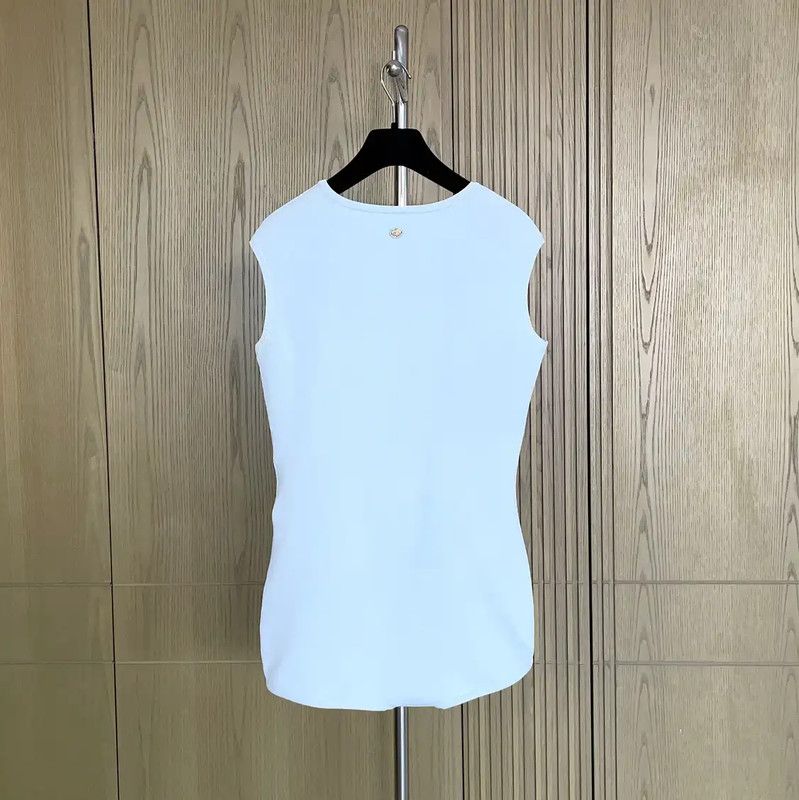 Chanel Chanel Light Blue Sleeveless Cotton Top 0089 Size M / US 6-8 / IT 42-44 - 2 Thumbnail