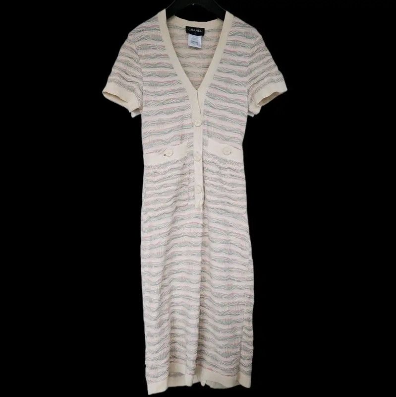 Chanel Chanel Color-Block Cotton Dress for Women 0089 Size S / US 4 / IT 40 - 2 Thumbnail
