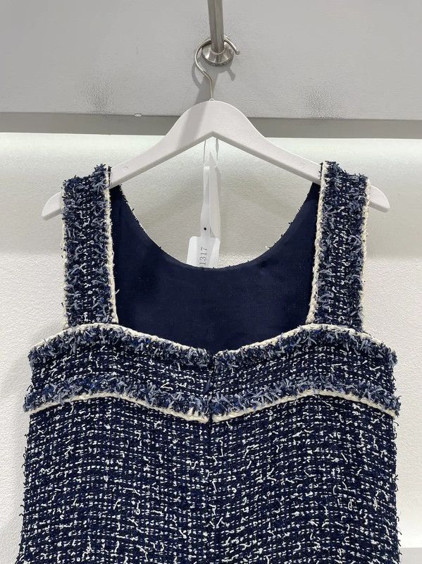 Chanel Chanel Blue Sleeveless A-Line Dress 0089 Size ONE SIZE - 6 Thumbnail