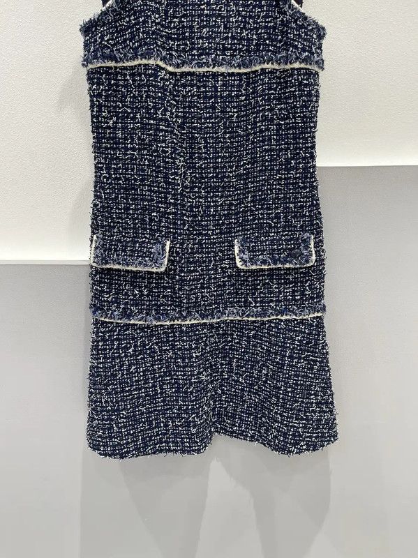 Chanel Chanel Blue Sleeveless A-Line Dress 0089 Size ONE SIZE - 4 Thumbnail