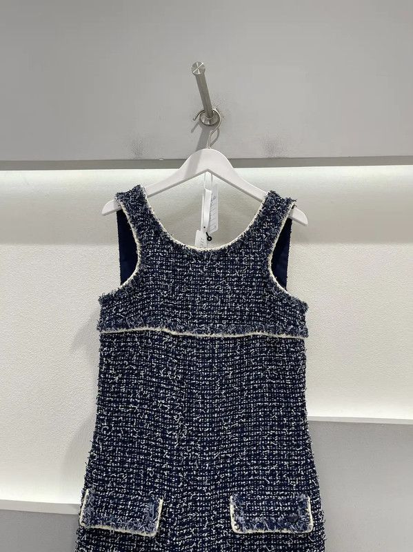 Chanel Chanel Blue Sleeveless A-Line Dress 0089 Size ONE SIZE - 3 Thumbnail