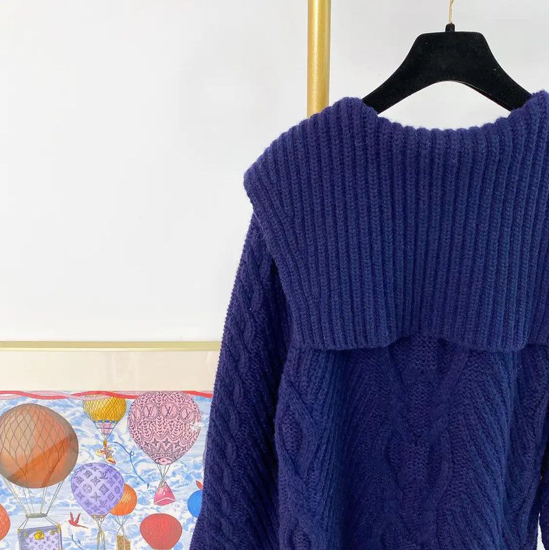 Chanel Chanel Blue Wool Knit Pullover Sweater 0089 Size S / US 4 / IT 40 - 5 Thumbnail