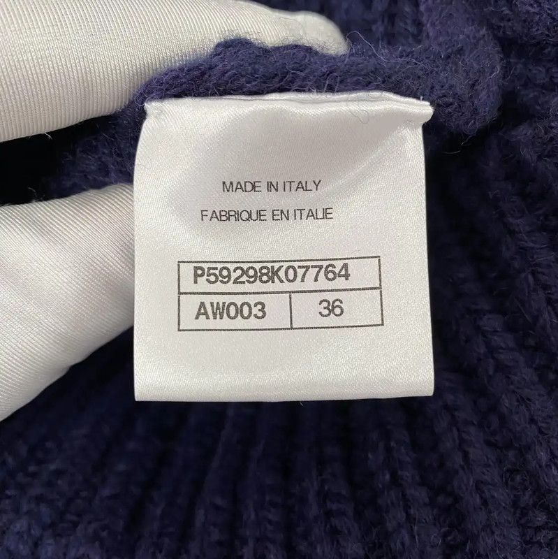 Chanel Chanel Blue Wool Knit Pullover Sweater 0089 Size S / US 4 / IT 40 - 7 Thumbnail