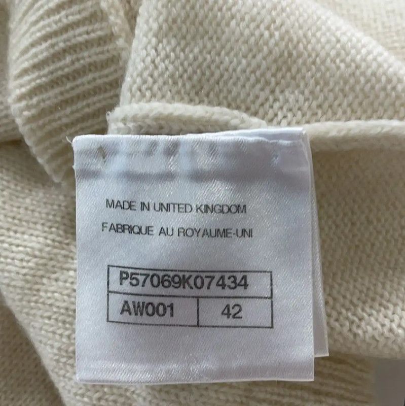 Chanel Chanel Cream Cashmere Women's Sweater 0089 Size L / US 10 / IT 46 - 4 Thumbnail