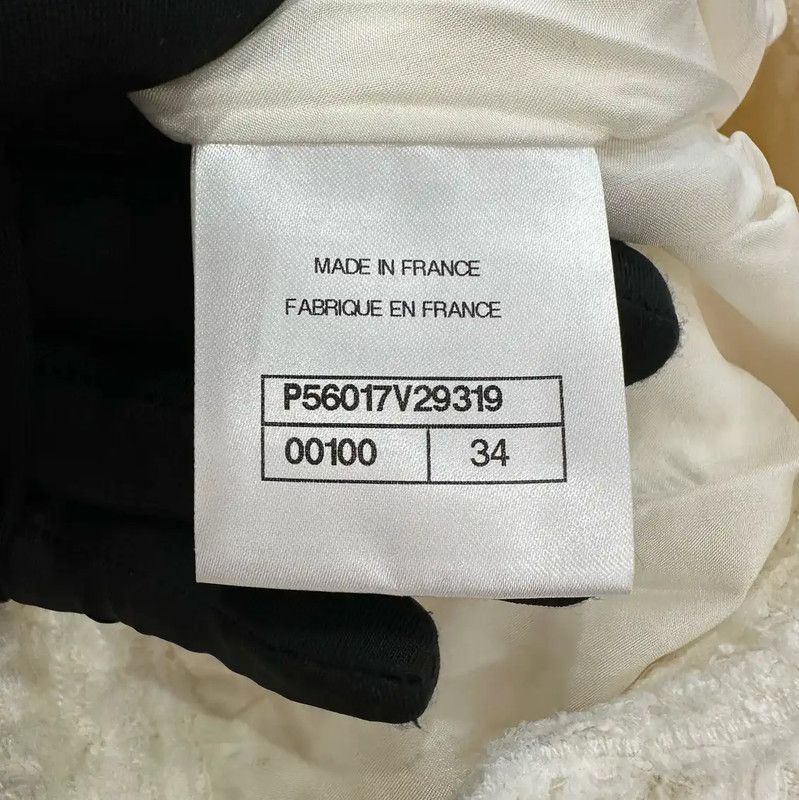 Chanel Chanel White Wool Casual Trousers for Women 0089 Size 23" - 5 Thumbnail
