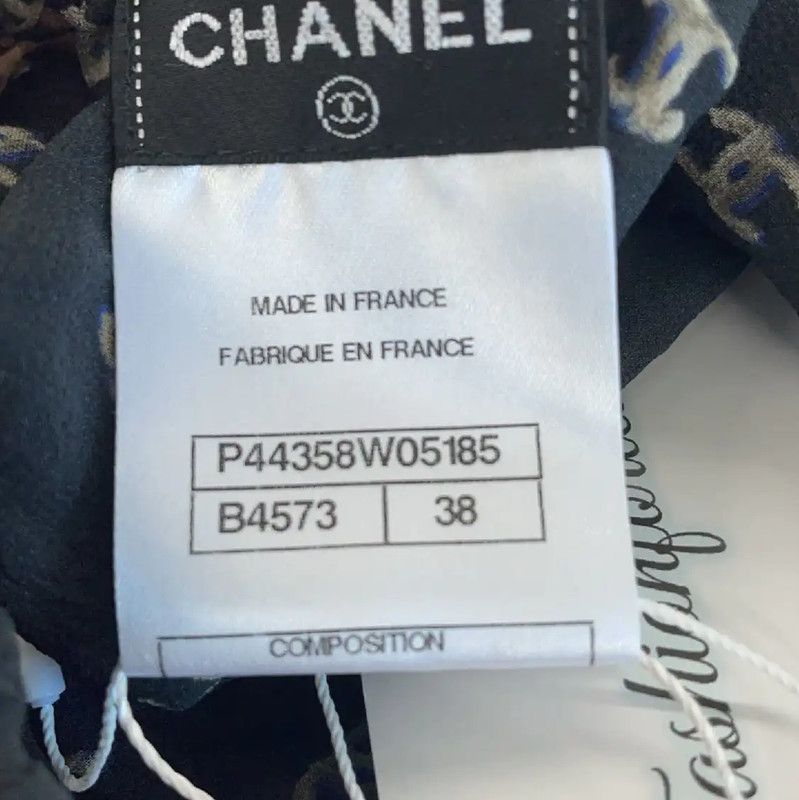 Chanel Chanel Black Silk Midi Skirt M Size 0089 Size 23" - 3 Thumbnail