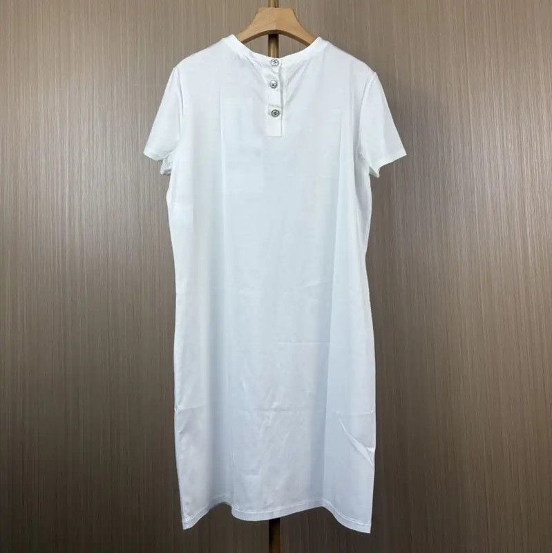 Chanel Chanel White Cotton Women's Dress 0089 Size XL / US 12-14 / IT 48-50 - 2 Thumbnail