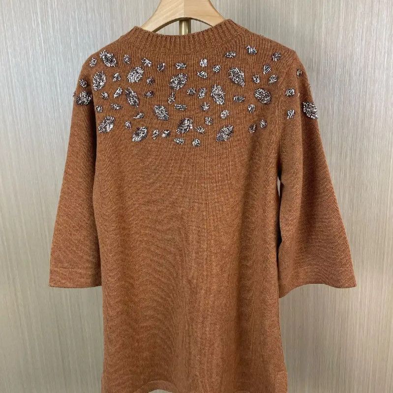 Chanel Chanel M Size Khaki Women's Pullover Sweater 0089 Size M / US 6-8 / IT 42-44 - 2 Thumbnail