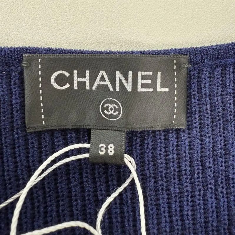 Chanel Chanel Cotton Striped Midi Dress for Women 0089 Size M / US 6-8 / IT 42-44 - 3 Thumbnail