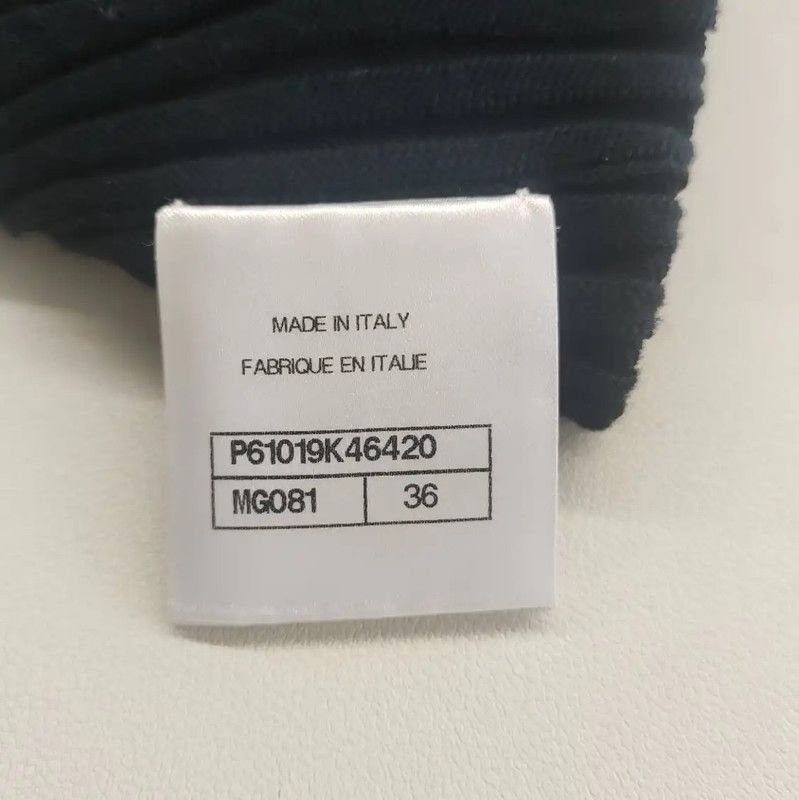 Chanel Chanel Black Cotton Summer Skirt 0089 Size 23" - 3 Thumbnail
