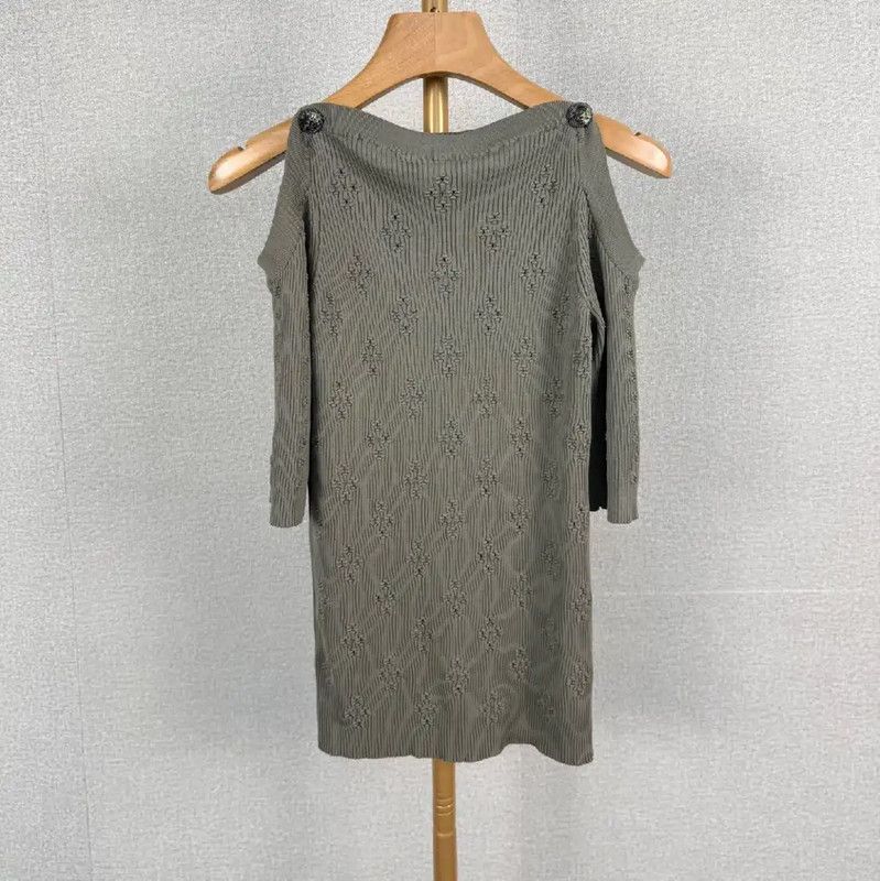 Chanel Chanel Gray Cotton Pullover Sweater for Women 0089 Size M / US 6-8 / IT 42-44 - 2 Thumbnail
