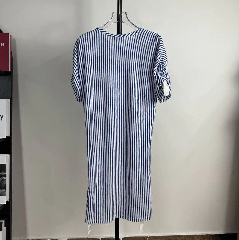 Chanel Chanel Striped Cotton Dress in Chocolate 0089 Size S / US 4 / IT 40 - 2 Thumbnail