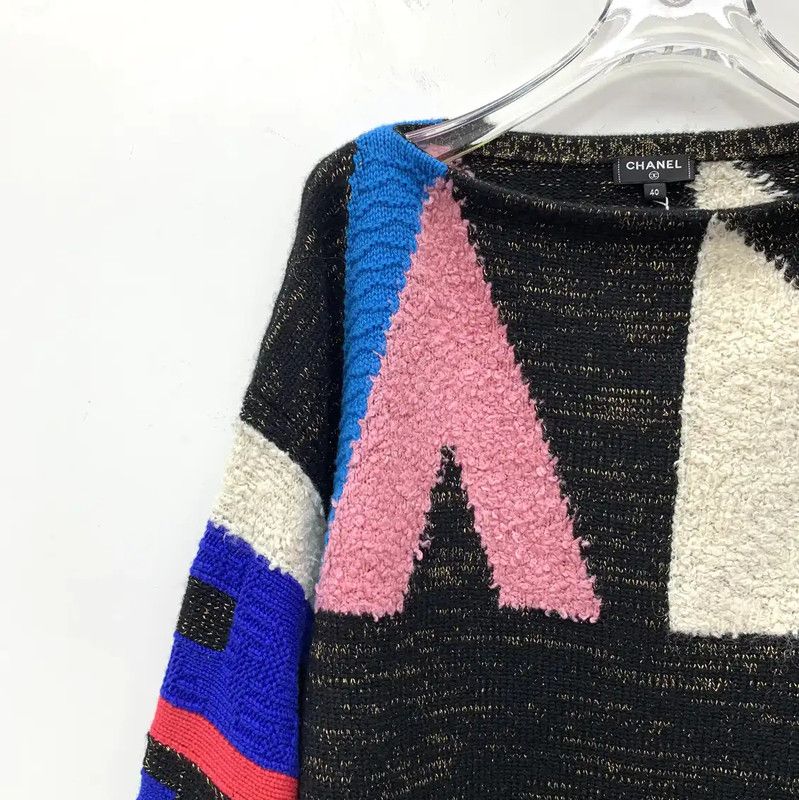 Chanel Chanel Color-Block Pullover Sweater for Women 0089 Size M / US 6-8 / IT 42-44 - 3 Thumbnail