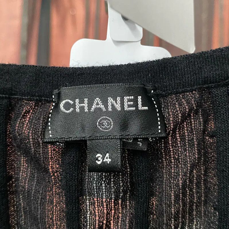 Chanel Summer Black Short Sleeve Top 0089