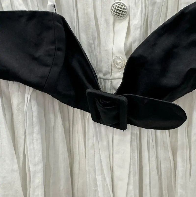Chanel Chanel White Cotton Pleated T-Shirt for Women 0089 Size XL / US 12-14 / IT 48-50 - 3 Thumbnail