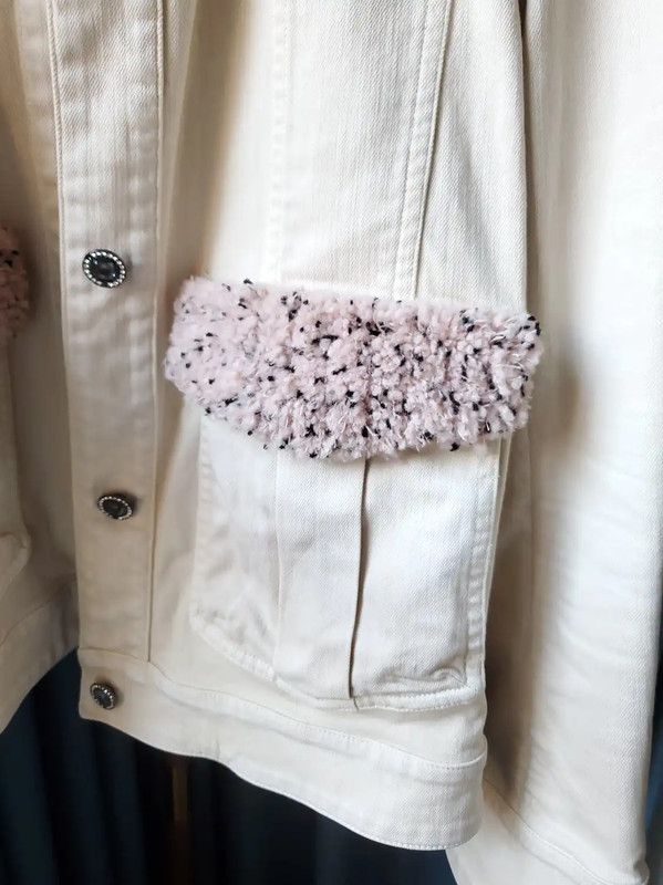 Chanel Chanel Spring Autumn White Denim Jacket 0089 Size L / US 10 / IT 46 - 4 Thumbnail