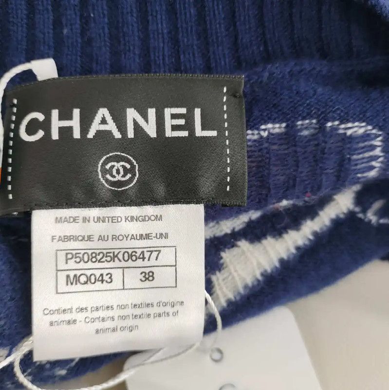 Chanel Chanel Color Block Cashmere Dress 0089 Size M / US 6-8 / IT 42-44 - 3 Thumbnail