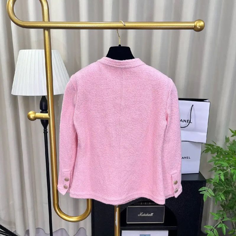 Chanel Chanel Pink Women's Cardigan Sweater 0089 Size S / US 4 / IT 40 - 3 Thumbnail
