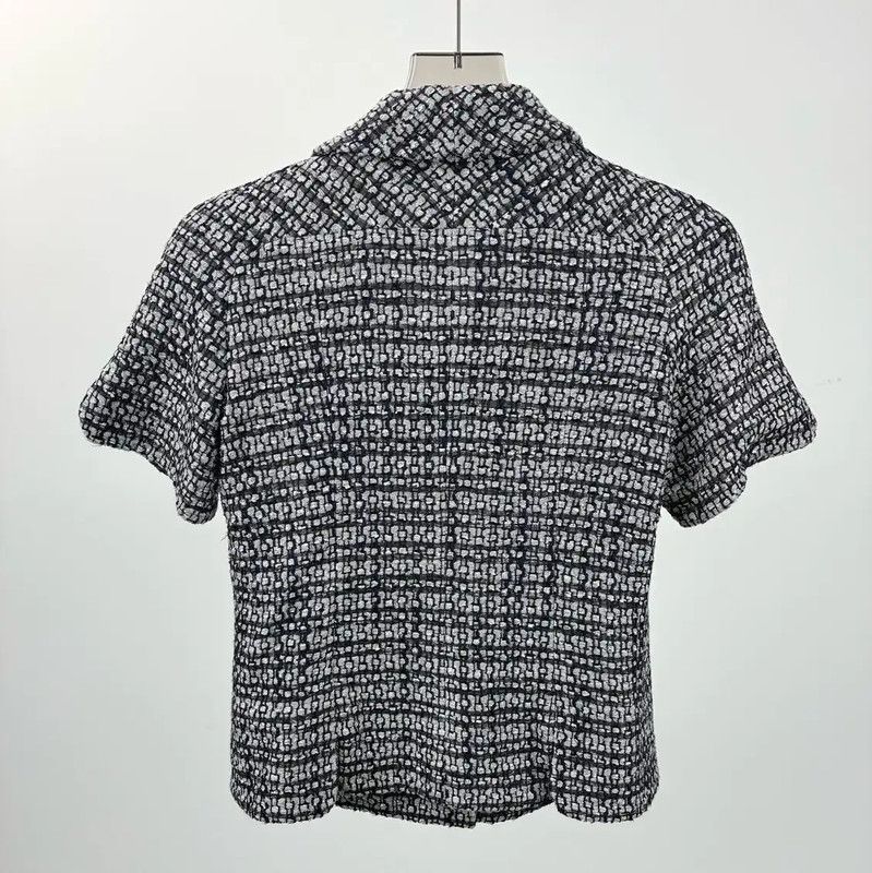 Chanel Chanel Short Sleeve Black Jacket 0089 Size S / US 4 / IT 40 - 2 Thumbnail