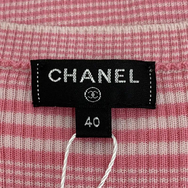 Chanel Chanel Pink Cotton Women's Pullover 0089 Size M / US 6-8 / IT 42-44 - 5 Thumbnail