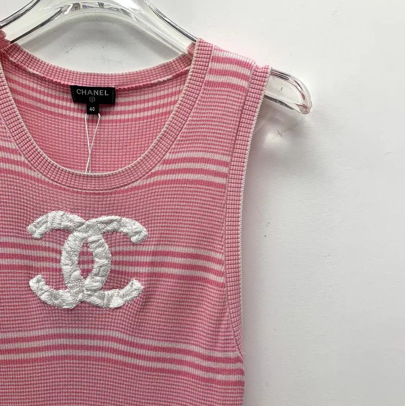 Chanel Chanel Pink Cotton Women's Pullover 0089 Size M / US 6-8 / IT 42-44 - 3 Thumbnail