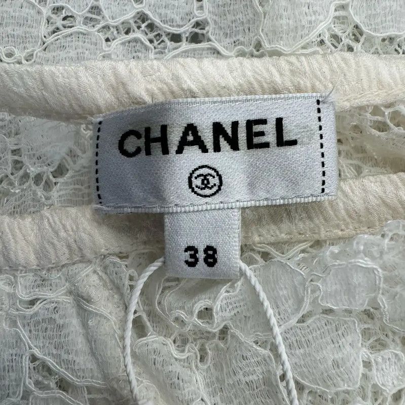 Chanel Chanel Silk White Women's Jacket 0089 Size M / US 6-8 / IT 42-44 - 6 Thumbnail