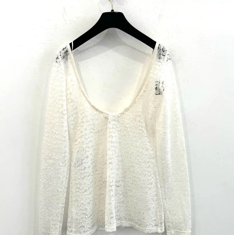 Chanel Chanel Silk White Women's Jacket 0089 Size M / US 6-8 / IT 42-44 - 4 Thumbnail