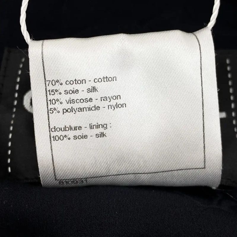 Chanel Chanel Black Cotton Women's Jacket 0089 Size XS / US 0-2 / IT 36-38 - 8 Thumbnail