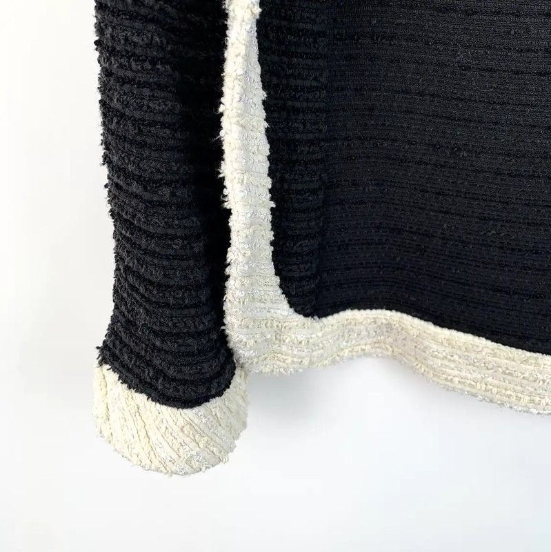 Chanel Chanel Black Cotton Women's Jacket 0089 Size XS / US 0-2 / IT 36-38 - 4 Thumbnail