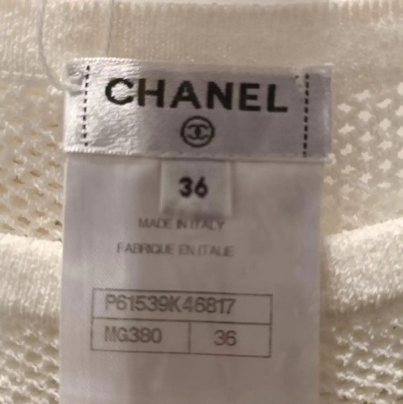 Chanel Chanel Summer White Short Sleeve T-Shirt 0089 Size XS / US 0-2 / IT 36-38 - 3 Thumbnail