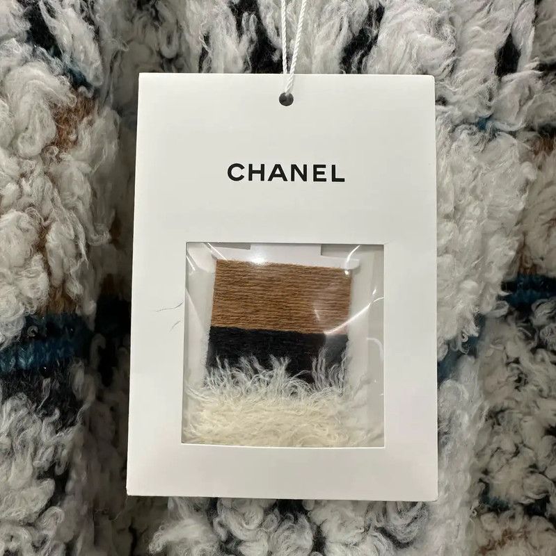 Chanel Chanel Women's White Wool Skirt 0089 Size 22" - 6 Thumbnail