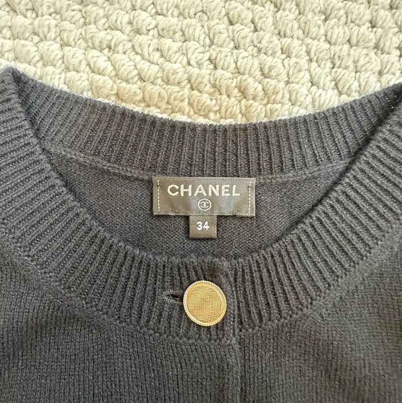 Chanel Chanel Black Short Sleeve Pullover Sweater 0089 Size S / US 4 / IT 40 - 6 Thumbnail